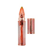 Caneta Depilador Eletrico Portatil Recarregavel 2 Em 1 Indolor Sobrancelha Buço Corpo Rosa