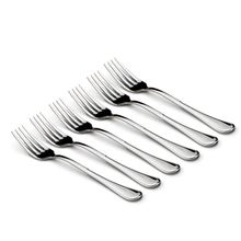 Kit 6 Garfos Aço Inox Talher Mesa Cozinha Buffet Restaurante