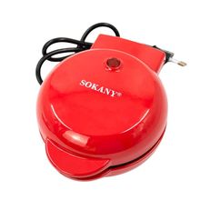 Mini Maquina Forma Elétrica Retro De Fazer Waffles Donuts Rosquinhas Vermelho