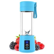 Mini Mixer Juice 320Ml Usb 6 Lâminas Dia Dos Namorados Azul