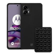 Kit Capa Silicon Veloz Para Motorola Moto G13 +ventosa Preta