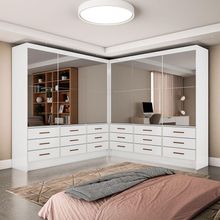 Closet Sevilha 6 Portas Casal Duplo Premium 18 Gavetas