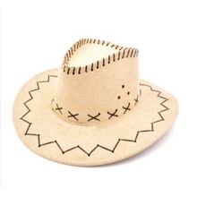 Chapéu De Cowboy Unissex Estilo Camurça Com Abam Custura Externa Robustica Cor:bege