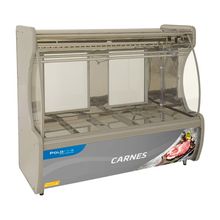 Balcão De Carnes Com Gancheira 2mt 1005 Polofrio 220v 1005 Faixa Frontal Cinza