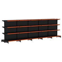 Kit 5 Módulos De Gôndolas Centro 1,37 Fit40 Amapá Expositor Preto