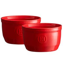 Conjunto Ramekins Emile Henry em Cerâmica 10,5x6 cm Vermelho - 2 Peças