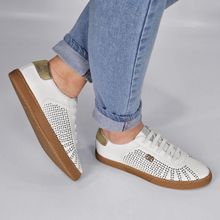 Tênis Bottero Feminino Couro Cadarço Elástico 376604