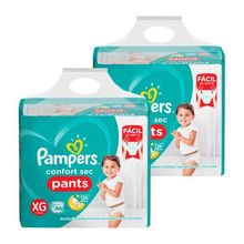 Kit Fralda Pampers Confort Sec Pants XG com 132 Unidades