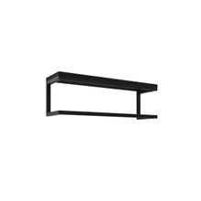 Toalheiro Para Banheiro Ita Preto Com Travessa Preta