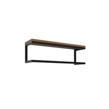 Toalheiro Para Banheiro Ita Preto Com Travessa Imbuia