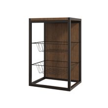 Fruteira Vertical Maná Preta Com Imbuia