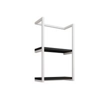 Toalheiro Para Banheiro Sahy Branco Com Travessa Preta