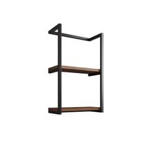 Toalheiro Para Banheiro Sahy Preto Com Travessa Imbuia