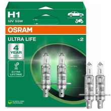 Par Lâmpada Halógena Osram Ultra Life H1 55W 12V