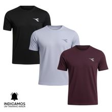 Kit 3 Camisetas Diadora Small Logo Masculina