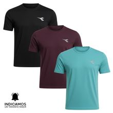 Kit 3 Camisetas Diadora Small Logo Masculina