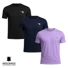 Kit 3 Camisetas Diadora Small Logo Masculina