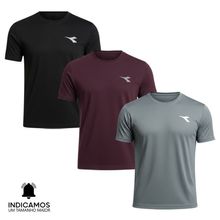 Kit 3 Camisetas Diadora Small Logo Masculina
