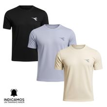 Kit 3 Camisetas Diadora Small Logo Masculina
