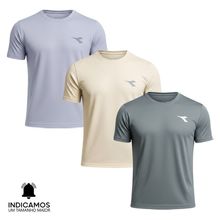 Kit 3 Camisetas Diadora Small Logo Masculina