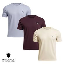Kit 3 Camisetas Diadora Small Logo Masculina