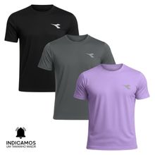 Kit 3 Camisetas Diadora Small Logo Masculina