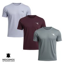 Kit 3 Camisetas Diadora Small Logo Masculina