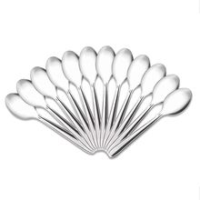 Jogo de Colheres de Sobremesa Brinox Turim Aço Inox 12 Peças Aço Inox Polido com Friso