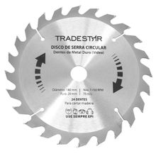 Serra Circular Videa 180 x 20 mm 24D Tradestar