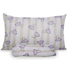 Jogo de Lençol KazzaVip Baby Malha 100% Algodão Berço Americano Estampado Ursinhos Com Elástico 2 Peças Branco