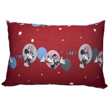 Fronha Avulsa KazzaVip Malha 100% Algodão Disney Estampada Minnie Feliz Red 48cmx68cm Vermelho