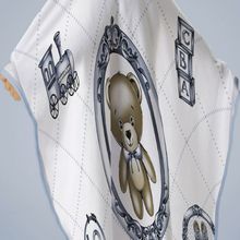 Toalha Baby C/ Capuz Tecebem Estampada Kinder Guilherme Azul