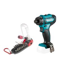 Parafusadeira e Furadeira Df033dz Makita com 12v Sem bateria + Jogo com 18 com bits