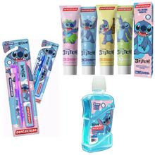 GEL DENTAL 50G + ESCOVA 3A + ENXAGUANTE - STITCH - DENTALCLEAN