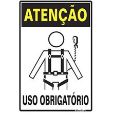 Placa 20x30 Atenção Obrigatorio Uso de Cinto de Segurança