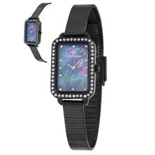 Relógio Champion Feminino Ref: Cf25956d Retangular Black