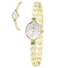 Relógio Champion Feminino Ref: Cf25803h Oval Bracelete Dourado