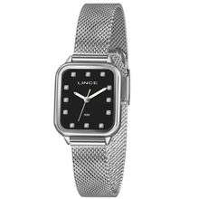 Relógio Lince Feminino Ref: Lqmh253l26 P1sx Retangular Mesh Prateado