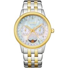 Relógio Citizen Feminino Ref: Fd0004-51d Solar Bicolor Multifunção Eco-Drive