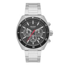 Relógio Orient Masculino Ref: Mbssc286 G1sx Solar Cronógrafo Prateado