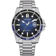 Relógio Citizen Masculino Ref: Aw1810-85l Solar Prateado Eco-Drive