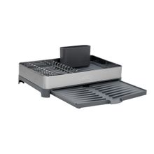 Escorredor de Louça Tramontina Plurale em Aço Inox e Polipropileno com Porta Talheres Grafite Tramontina