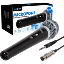 Microfone Com Fio Dinâmico Profissional Metal MARCA WOOSH