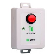 Botoeira Botao Acionador De Saida Sem Fio 433mhz Branco Ipec Controle Fixo na parede