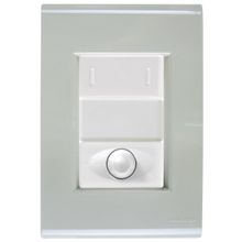 Cj Interruptor paralelo + Dimmer ajustável Liz Verde Ardósia Tramontina completo pronto Tramontina