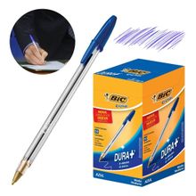 Caneta Esferográfica Bic Cristal Azul - Caixa 50 Unidades Exterior Transparente