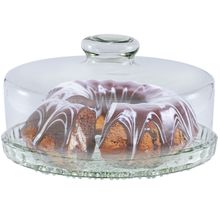 Boleira de Vidro Com Tampa 28x11 cm - Colonial