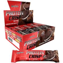 Barra de Proteína Protein Crisp Bar Cookies and Cream Integralmedica 12x45g