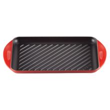 GRELHA LE CREUSET RETANGULAR RASA 32CM TDL VERMELHO 20210320600460