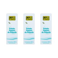 Kit 3X: Extrato de Própolis Aquoso MN Food 30ml